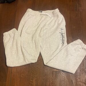 Hollister men’s sweatpants, gray, worn but in amazing condition.